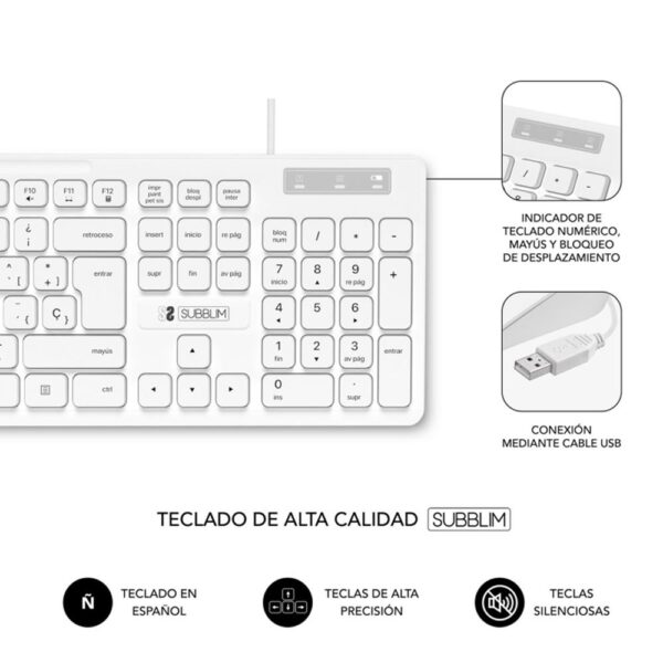 Teclado + raton subblim subkbc - cssk02 - Imagen 2