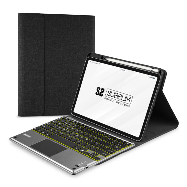 Funda + teclado subblim keytab pro para apple ipad 10.9 pulgadas 10ª gen negro