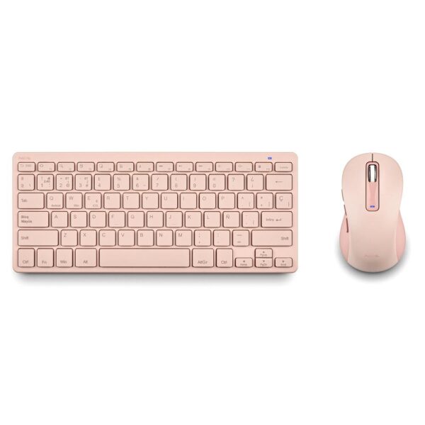Kit teclado + mouse raton ngs fantasy kit rosa wireless inalambrico - Imagen 3