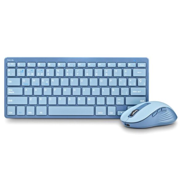 Kit teclado + mouse raton ngs fantasy kit azul wireless inalambrico - Imagen 2