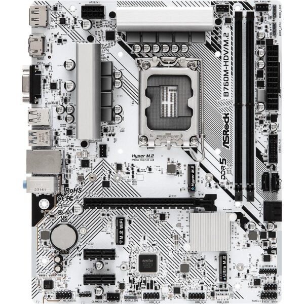 Placa base asrock b760m - hdv m.2 1700 matx -  2x ddr5 - Imagen 2