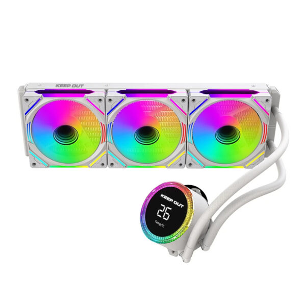 Kit de refrigeracion liquida keep out xwc - 360 pro display blanco - Imagen 2