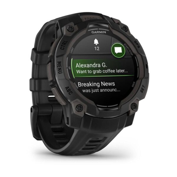 Smartwatch garmin instinct 3 45mm amoled negro correa negra - Imagen 2
