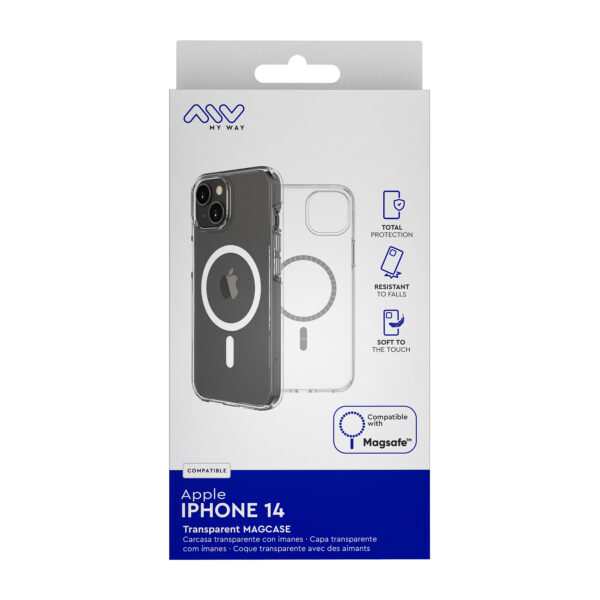 Carcasa myway magsafe para apple iphone 14 transparente - Imagen 2