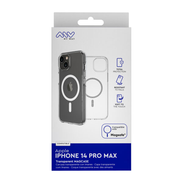 Carcasa myway magsafe para apple iphone 14 pro max transparente - Imagen 2