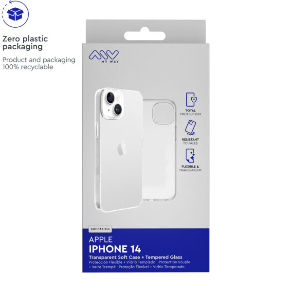 Carcasa myway para apple iphone 14 transparente - Imagen 2