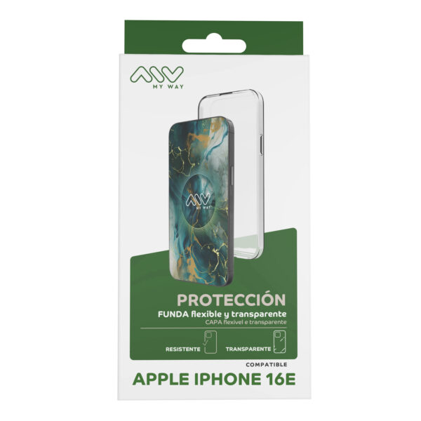Carcasa myway para apple iphone 16e transparente - Imagen 3