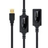 Cable usb tipo a 2.0 a usb tipo a nanocable+amplificador 15m negro -  macho - hembra - Imagen 2