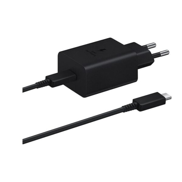 Cargador samsung ep - t4510xbegeu 45w + cable usb -  c a usb -  c negro 1.8m