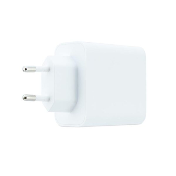 Cargador usb de pared coolbox 65w 2 x usb tipo c - usb tipo a - Imagen 3