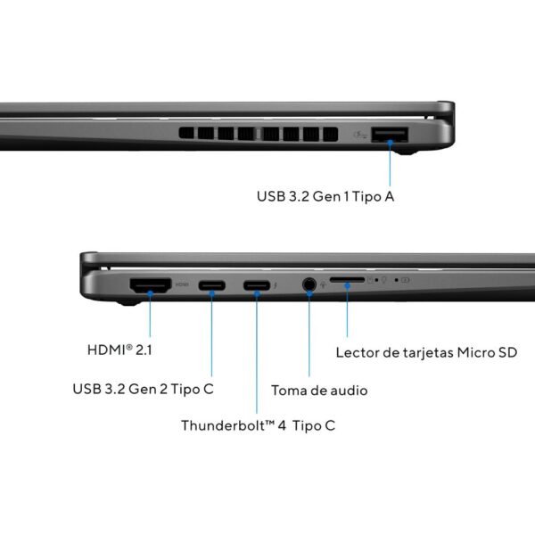PORTATIL ASUS VIVOBOOK FLIP OLED TP3407SA-QL064W INTEL CORE ULTRA 7 258V 14" TACTIL 32GB SSD1TB W11 - MGS0000026395 - Imagen 4