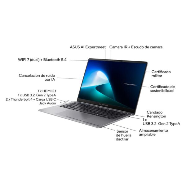Portatil asus p5405csa - nz0341x u7 - 258v 32gb ssd 1tb 14 pulgadas - Imagen 3