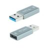 Adaptador usb tipo c a usb tipo a nanocable negro - hembra -  macho gen2 10gbps