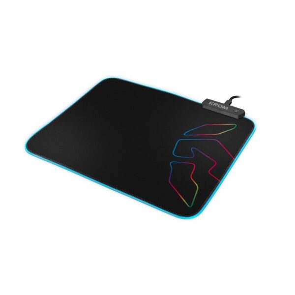 Alfombrilla gaming krom knout rgb negro 320x270x3 - Imagen 2