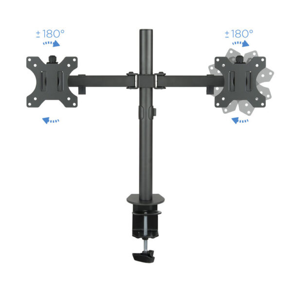 Soporte mesa tooq db1232tn - b 2 pantallas 13 - 32 pulgadas max 8kg por brazo negro - Imagen 2