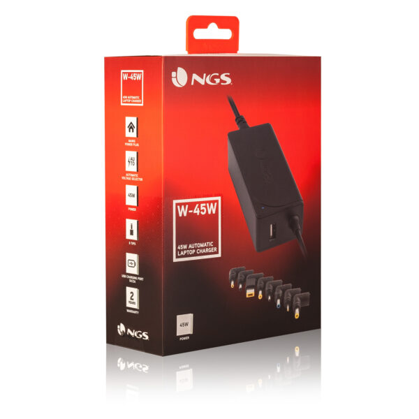 Cargador portatil w - 45w - 8 conectores - 45w - 19 -  20v - Imagen 2