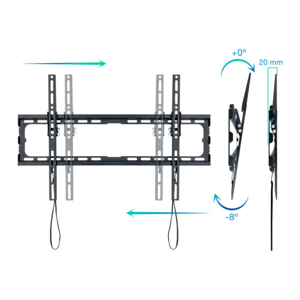 Soporte pared tv television monitor tooq lp1081t - b 37 pulgadas - 80 pulgadas carga maxima 45kg - Imagen 2