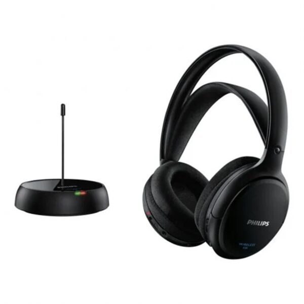 Auriculares inalambricos tv philips shc5200 - 10 negro + base