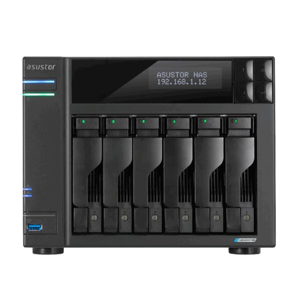 Servidor nas asustor tower 6 bay nas quad - core 2.0ghz dual 2.5gbe ports 8gb ram ddr4 - Imagen 2