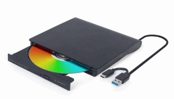 Regrabadora de dvd externa gembird negra usb 3.1