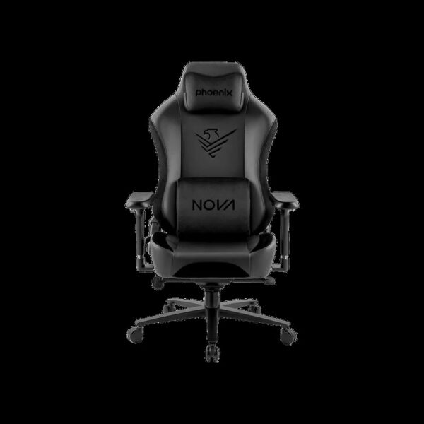 Nova silla gaming fabricada en cuero negro