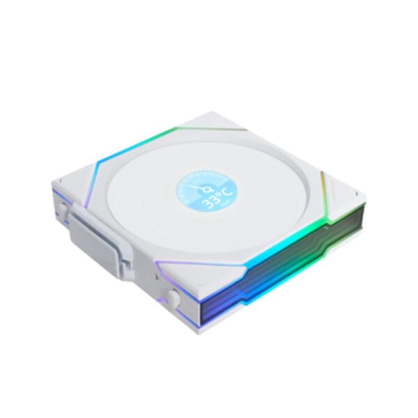 Ventilador caja lian li unifan tl - lcd wireless argb 3 x 120mm white - Imagen 3