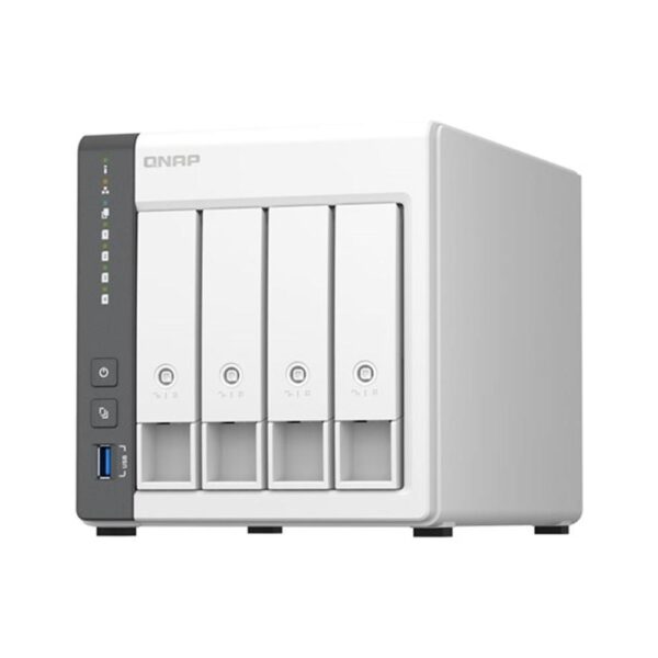 Servidor nas qnap k - ts - 433 - 4g+4xmn10ada600s 4 bahias 4gb gigabit ethernet