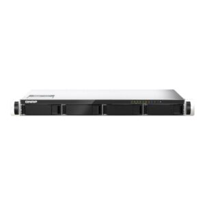 Servidor nas qnap k - ts - 435xeu - 4g+4xmn10ada600s 4 bahias 1u rack 4gb gigabit ethernet