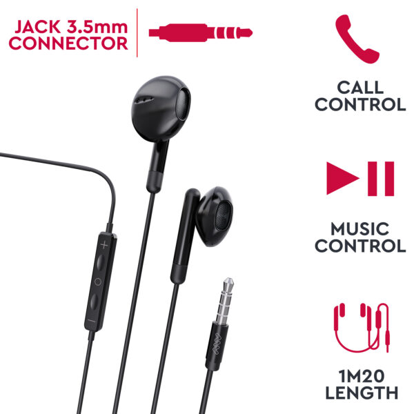 Auriculares myway mwhph0019 negro - Imagen 2