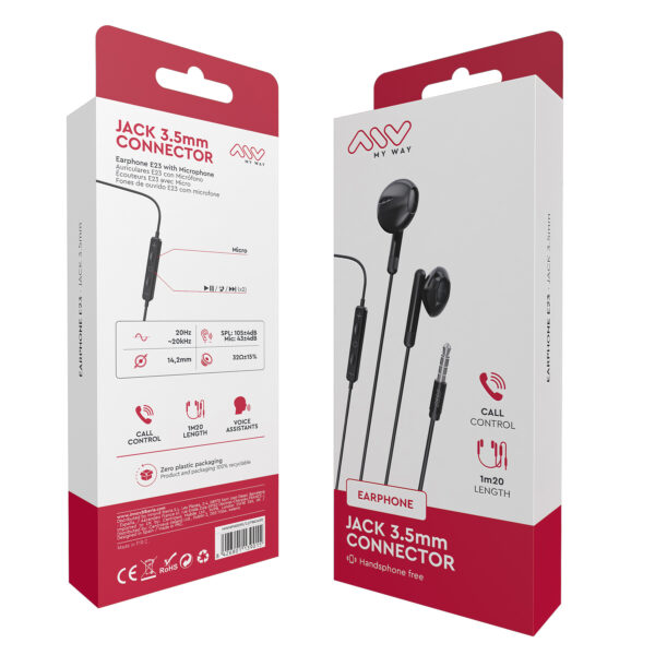 Auriculares myway mwhph0019 negro - Imagen 3