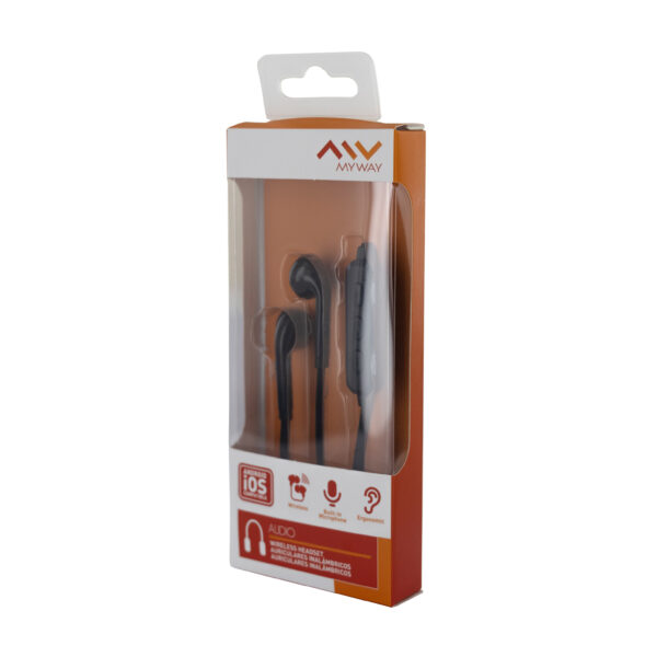 Auriculares myway mwhph0022 inalambrico negro - Imagen 2