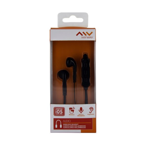 Auriculares myway mwhph0022 inalambrico negro - Imagen 3