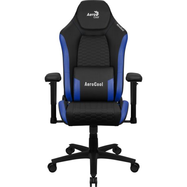 Silla gaming aerocool crown negra - azul - Imagen 2