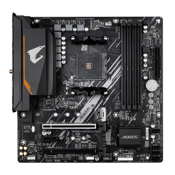 Placa base gigabyte b550m aorus elite  ax am4 matx 4xddr4 - Imagen 2