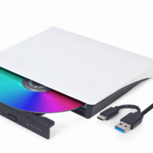 Regrabadora de dvd externa gembird blanca usb 3.1