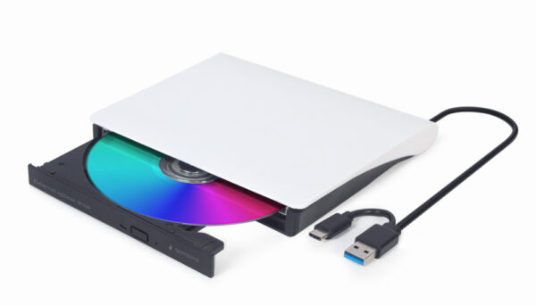 Regrabadora de dvd externa gembird blanca usb 3.1