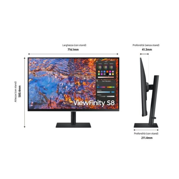 Monitor samsung viewfinity 8 32 pulgadas 4k uhd 60hz - Imagen 3