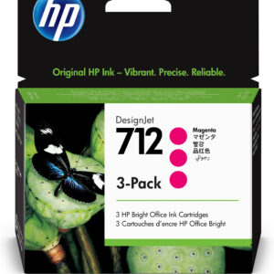 Pack 3 cartuchos hp 712 designjet t200 - t600 magenta