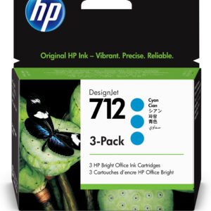 Pack 3 cartuchos hp 712 designjet t200 - t600 cian