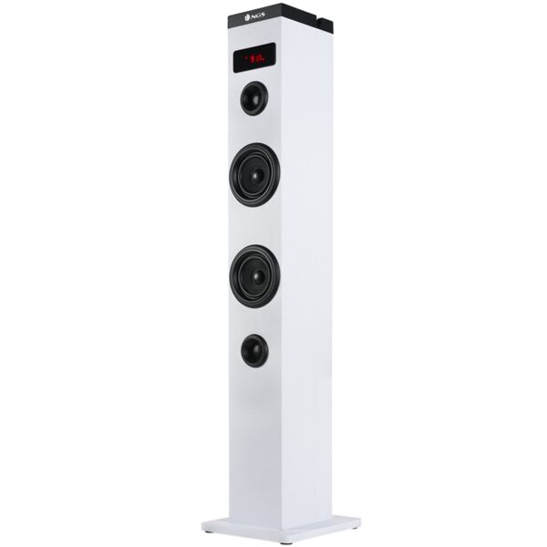 Altavoz torre ngs sky charm blanco - 50w - usb - bluetooth - radio fm - aux - Imagen 2