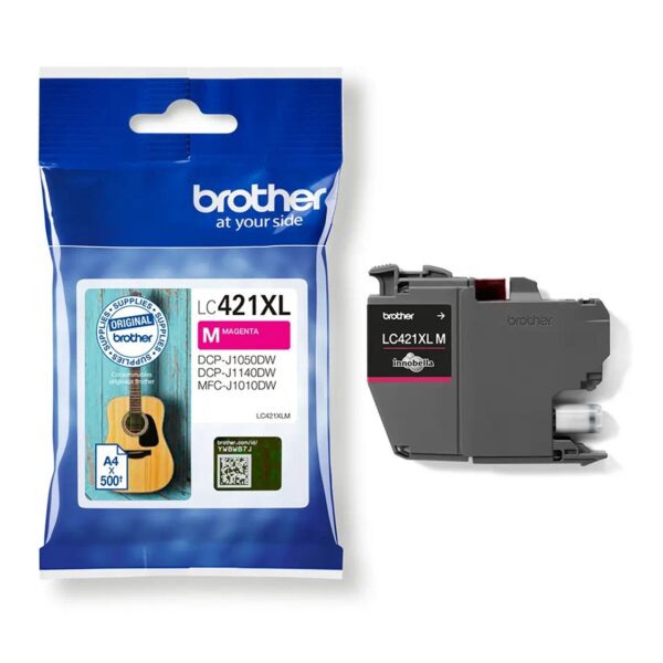 Cartucho tinta brother lc421xlm magenta 500 paginas - Imagen 2