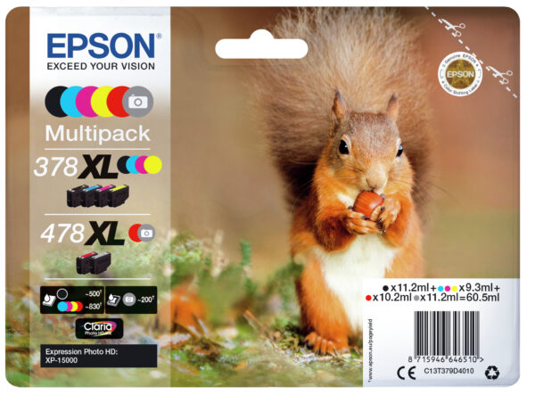 Multipack cartucho epson c13t379d4010 6 colores 378xl - 478xl - Imagen 2