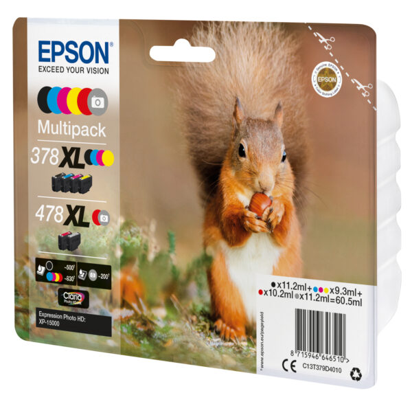 Multipack cartucho epson c13t379d4010 6 colores 378xl - 478xl - Imagen 3
