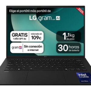 Portatil lg gram  14zd90t - g intel core ultra 7 255h 16gb ssd1tb freedos 14 pulgadas