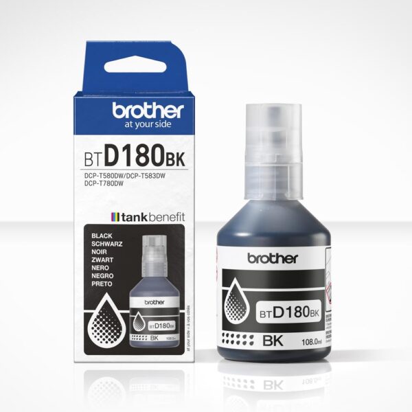 Botella tinta brother btd180bk negra 5000 paginas - Imagen 2
