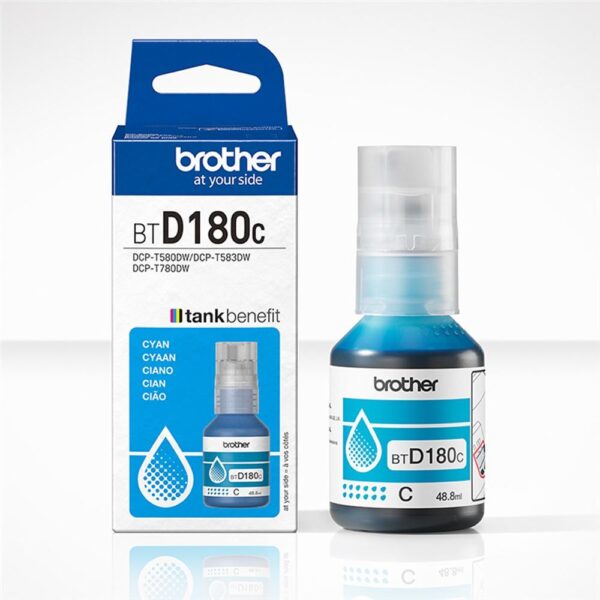 Botella tinta brother btd180c cian 5000 paginas - Imagen 2