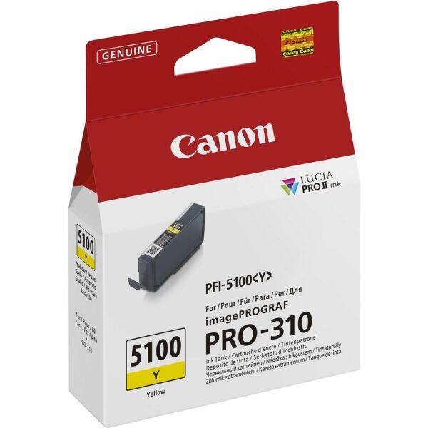 Cartucho tinta canon pfi - 5100 amarillo - Imagen 2