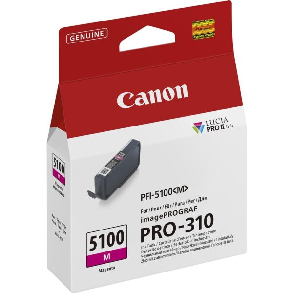 Cartucho tinta canon pfi - 5100 magenta - Imagen 2