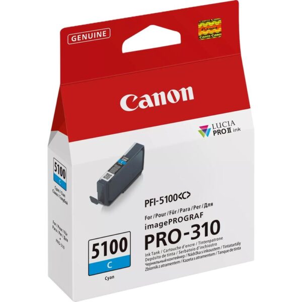 Cartucho tinta canon pfi - 5100c cian - Imagen 2