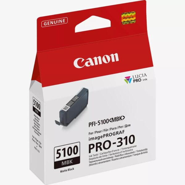 Cartucho tinta canon pfi - 5100mbk negro mate - Imagen 2